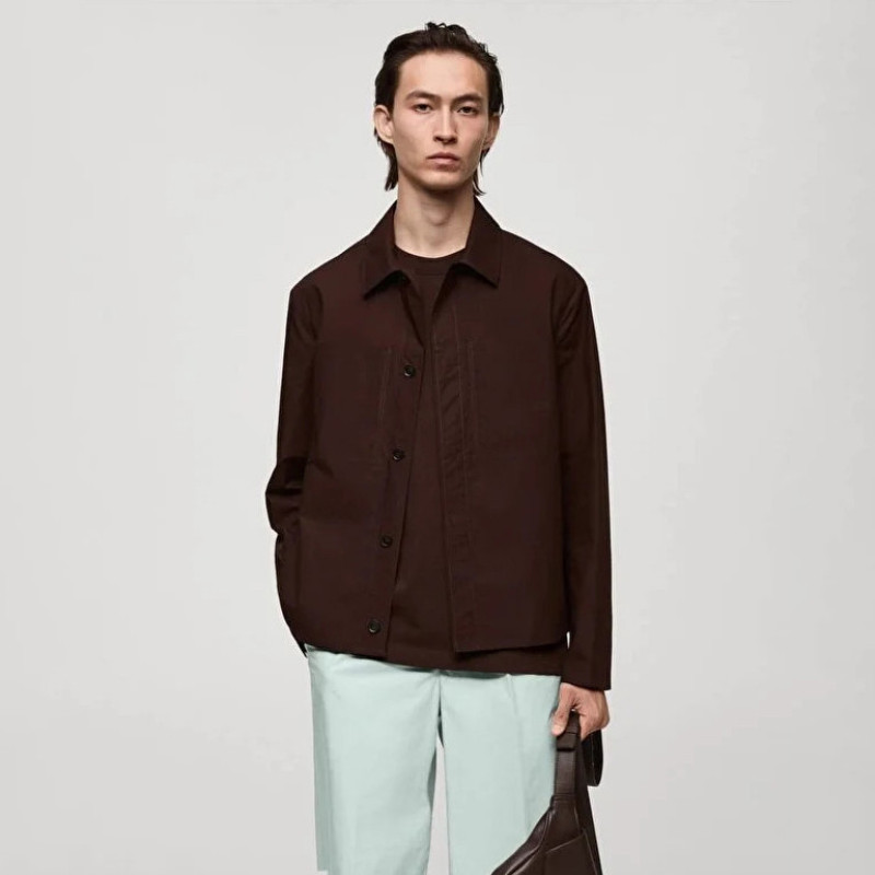 کت پاییزه مردانه مانگو مدل PURE COTTON