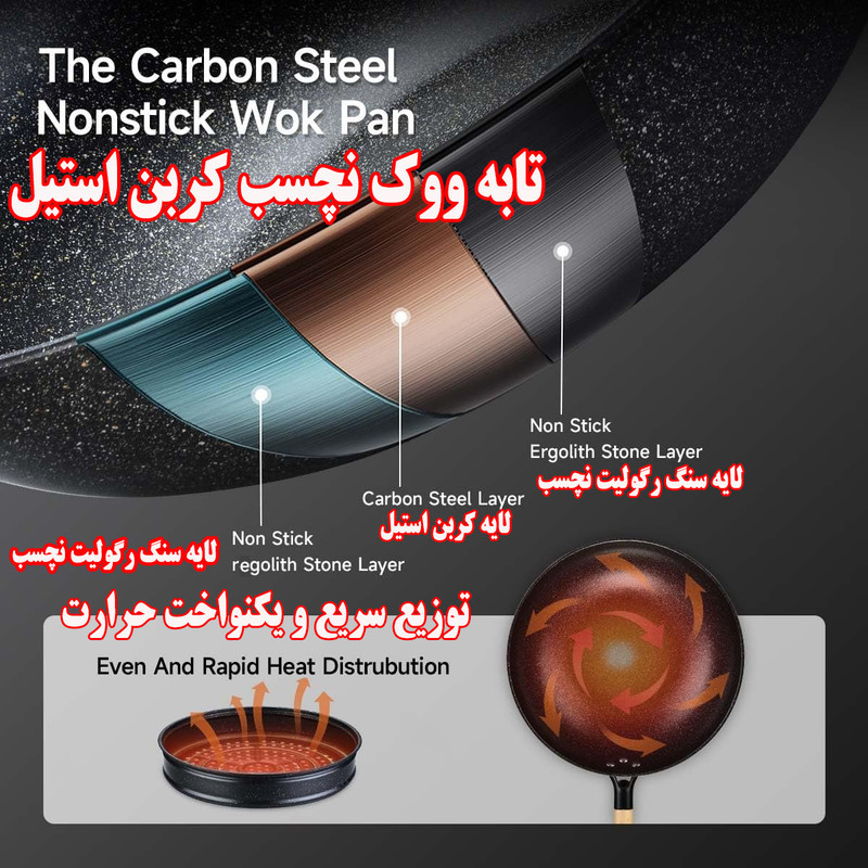 تابه ووگ چدنی مدل سه پارچه سایز 32