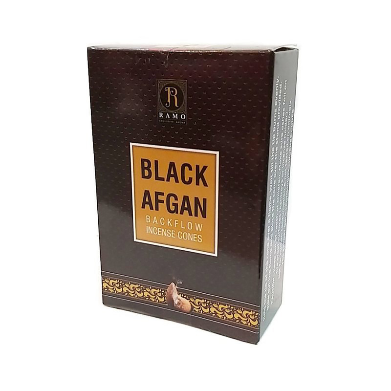 عود رامو مدل آبشاری طرح Black Afgan کد 019 بسته 10 عددی