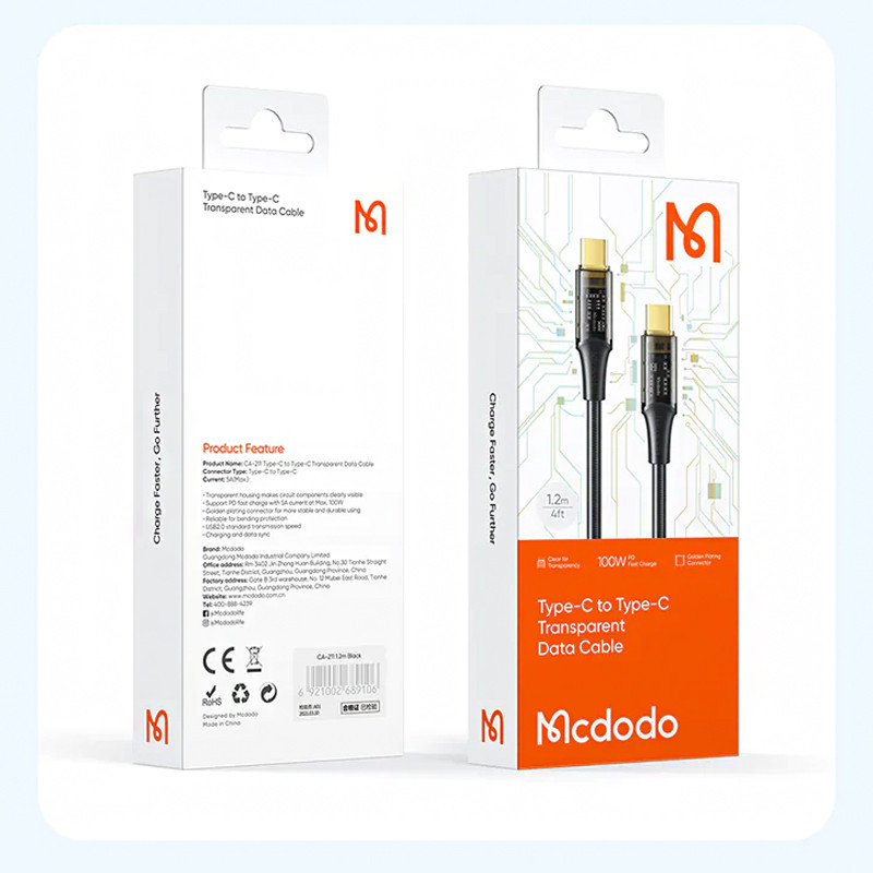 کابل USB-C مک دودو مدل CA-2110 طول 1.2 متر