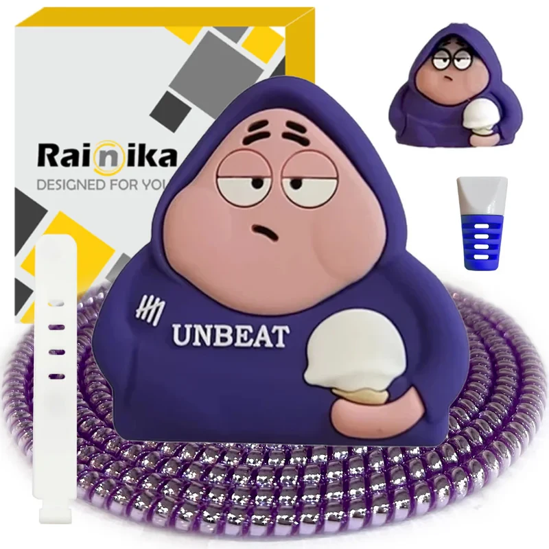 محافظ کابل شارژر دیواری رینیکا مدل Unbeat BA مناسب برای شارژر اپل 20 وات ba مجموعه 5 عددی