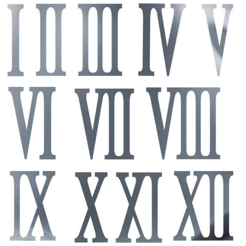 اعداد ساعت دیواری مدل رومی 9cm کد C17-3 مجموعه 12 عددی