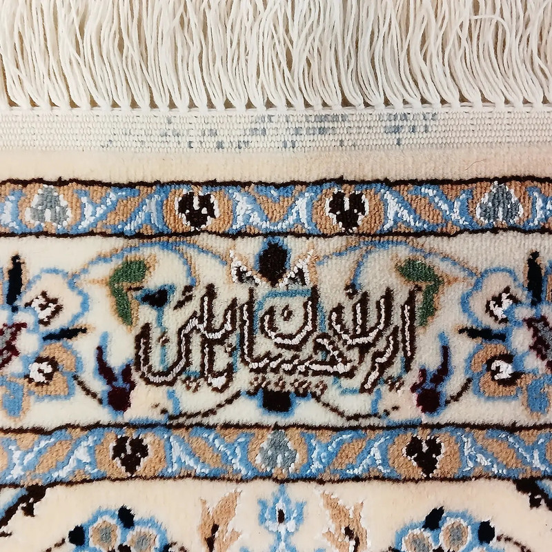 فرش دستبافت ۶ متری مدل نایین ۶لا کد 1102 زمینه سرمه ای