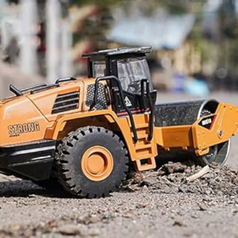 ماکت ماشین ناب سل مدل غلطک فلزی راهسازی هوینا کد HUINA 1715 ROAD CONSTRACTION  METAL ROAD ROLLER SCALE 1:50