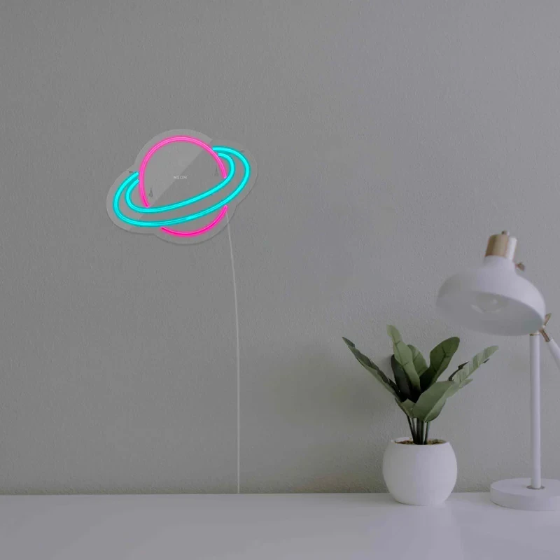 چراغ دیواری نئون دیزاین طرح Planet_PN