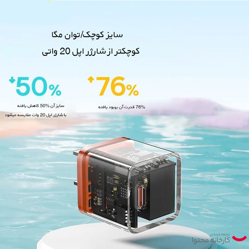 شارژر دیواری 20 وات بیسوس مدل GAN5 Fast Charger