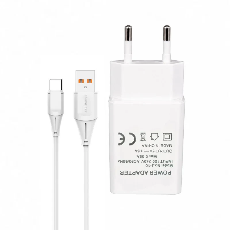 شارژر دیواری 7.5 وات مدل J-10 به همراه کابل USB-C