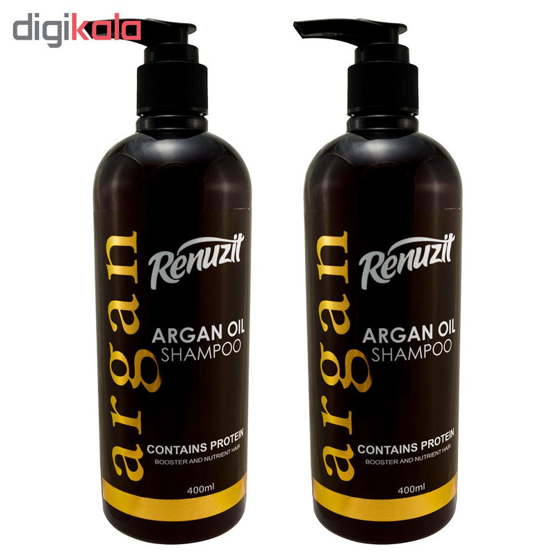 شامپو مو رینو زیت مدل ARGAN OIL حجم 400 میلی لیتر مجموعه 2 عددی