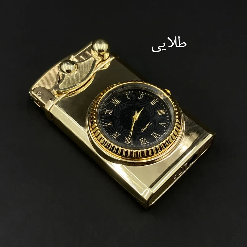 فندک مدل ساعت هندلی دوشعله کد DKD-1348