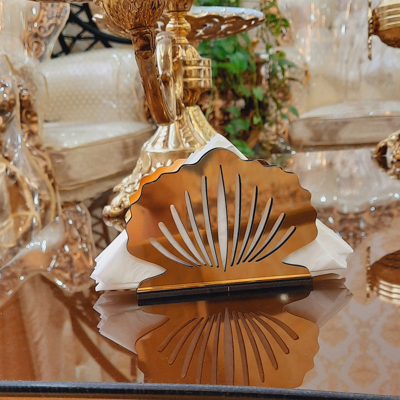 جای دستمال کاغذی تیکما مدل صدف کد KIT D3B بسته 2 عددی