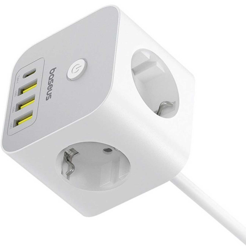 شارژر رومیزی 20 وات 4 پورت بیسوس مدل  PowerCombo Cube 20w S321A