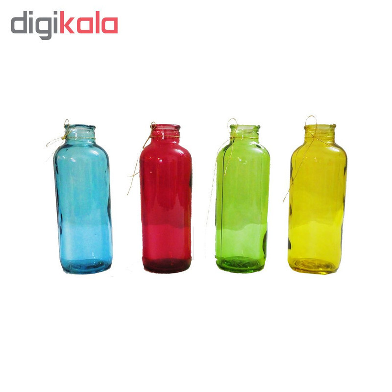 گلدان شیشه‌ای مدل 1G1-4 ارتفاع 18 سانتی‌متر عرض 6 سانتی‌متر وزن 300 گرم مناسب برای تزئین و نگهداری گل و گیاه