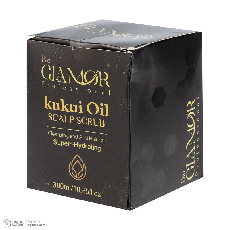 اسکراب پوست سر گلامور مدل kukui oil حجم 300 میلی لیتر