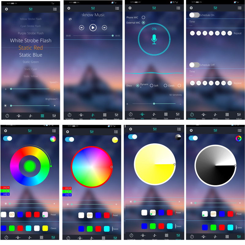 آباژور رومیزی مدل چراغ خواب هوشمند RGB مدل E2