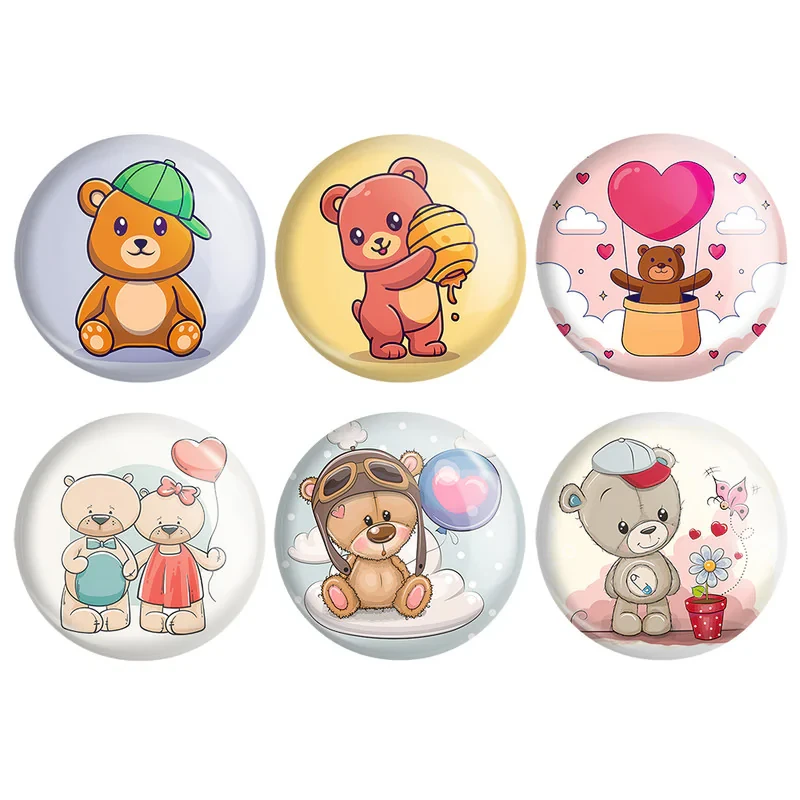 مگنت خندالو طرح خرس Bear کد 1684A مجموعه 6 عددی
