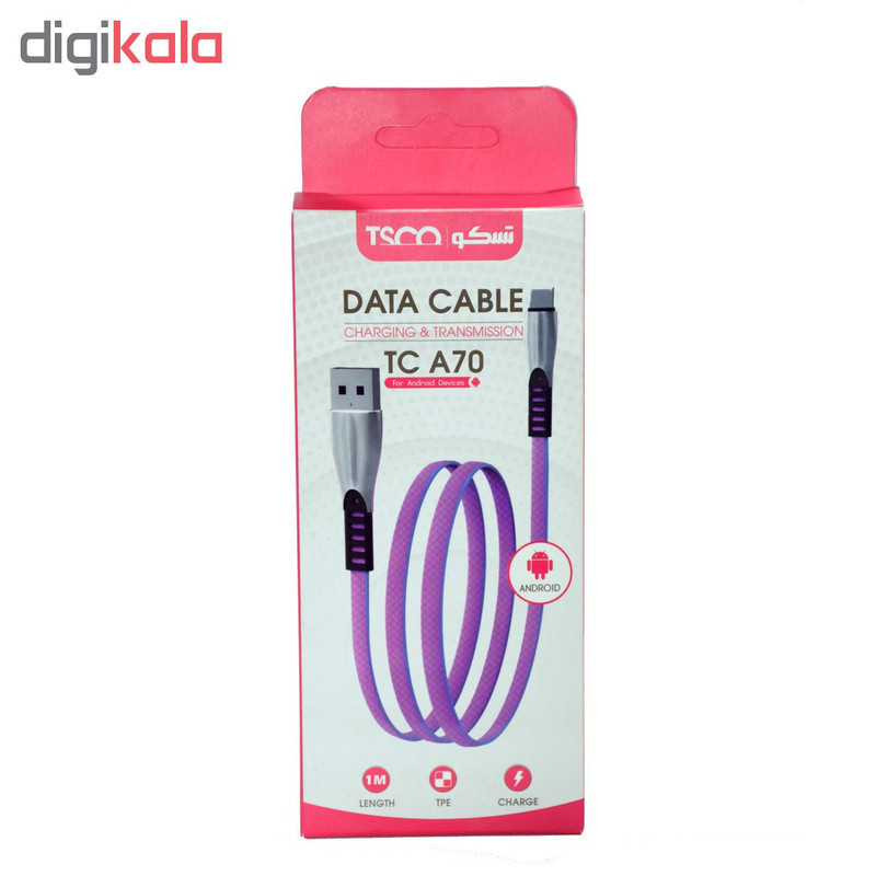 کابل تبدیل USB به microUSB تسکو مدل TC A70 طول 1 متر