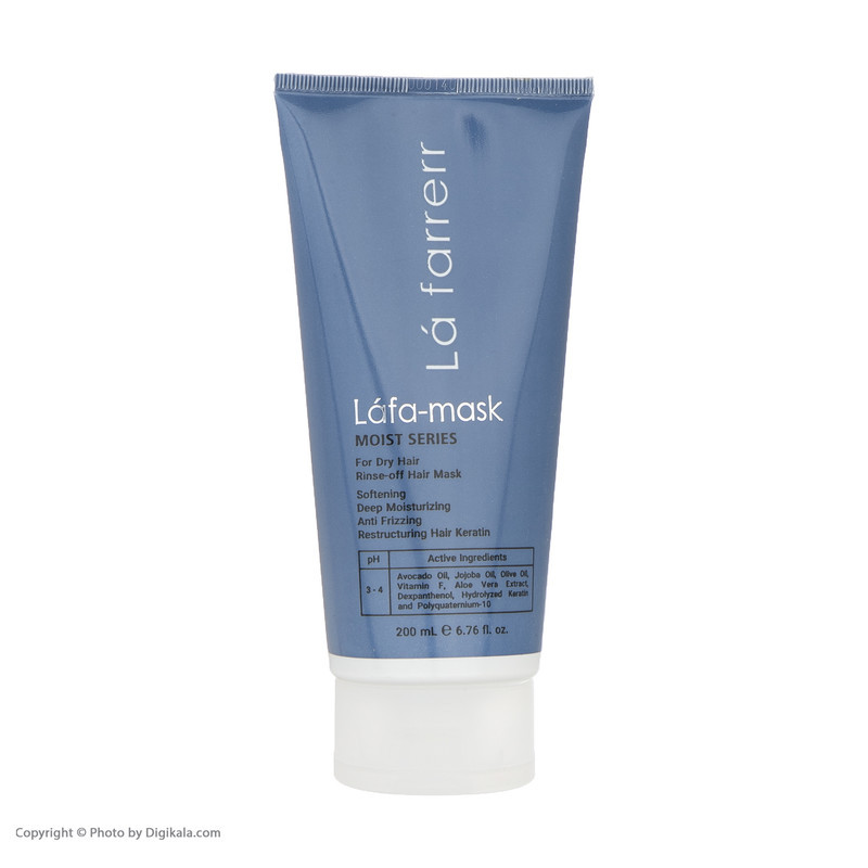 ماسک مو رطوبت رسان لافارر مدل Moist Series مناسب موهای خشک و زبر حجم 200 میلی لیتر