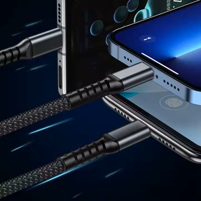 کابل تبدیل USB به micro USBلایتنینگUSB-C مدلTDA-218 طول 1.2 متر
