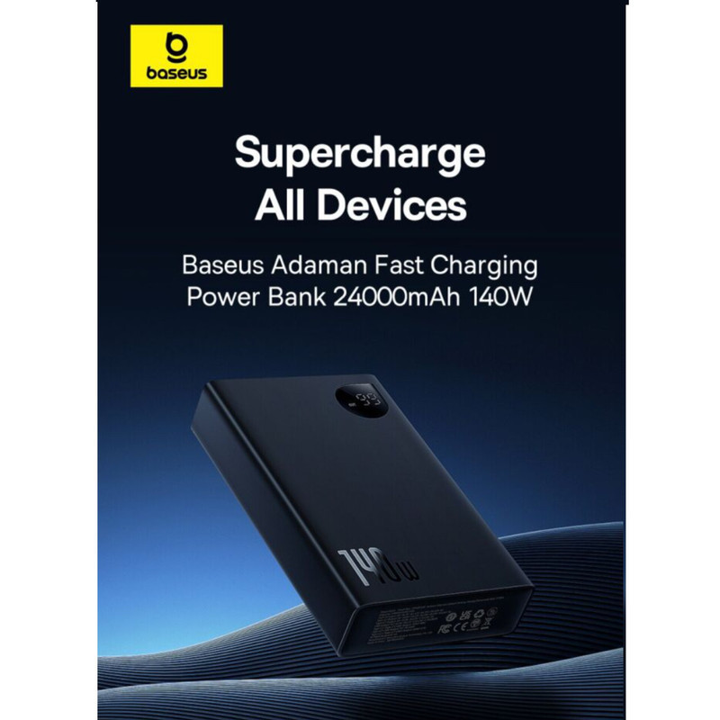 پاوربانک بیسوس مدل Adaman  140W ظرفیت 24000 میلی آمپر ساعت