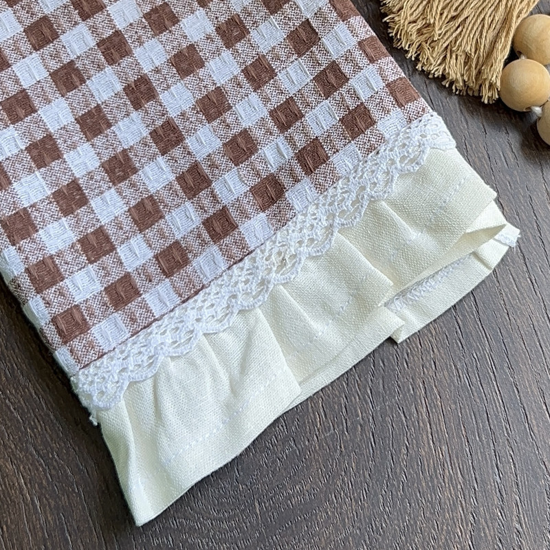 دستمال رطوبت‌گیر خانه و آشپزخانه پنبه‌ مدل دستمال دکوراتیو آشپزخانه بسته 3 عددی