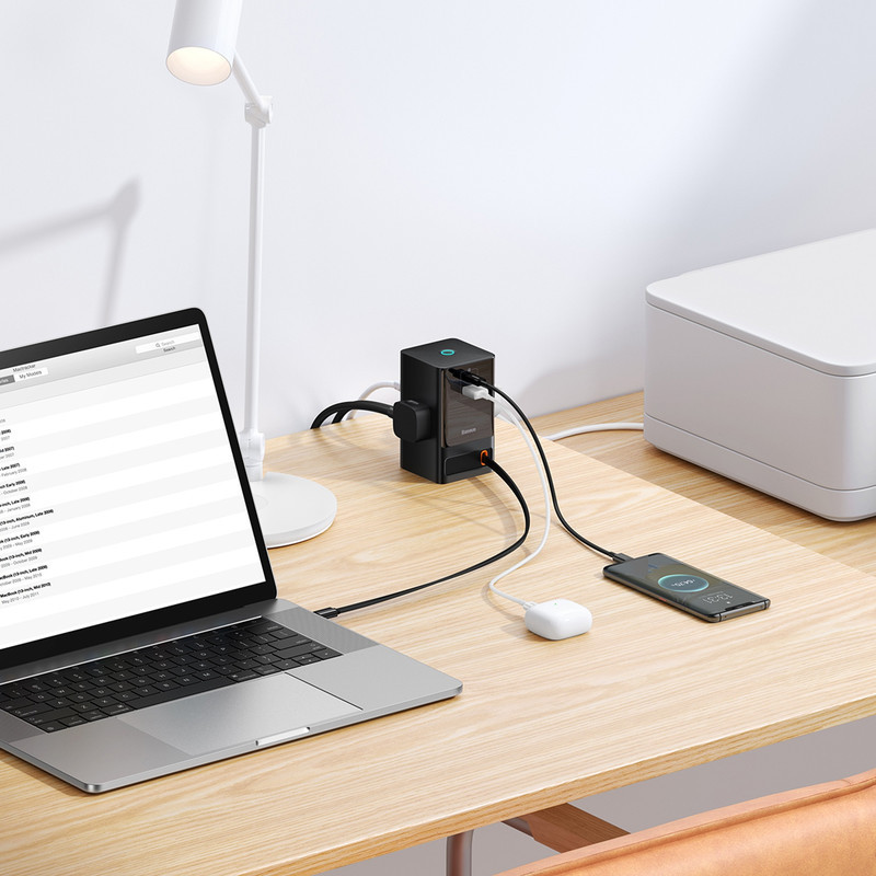 شارژر رومیزی باسئوس مدل PSLR000001 به همراه کابل USB-C