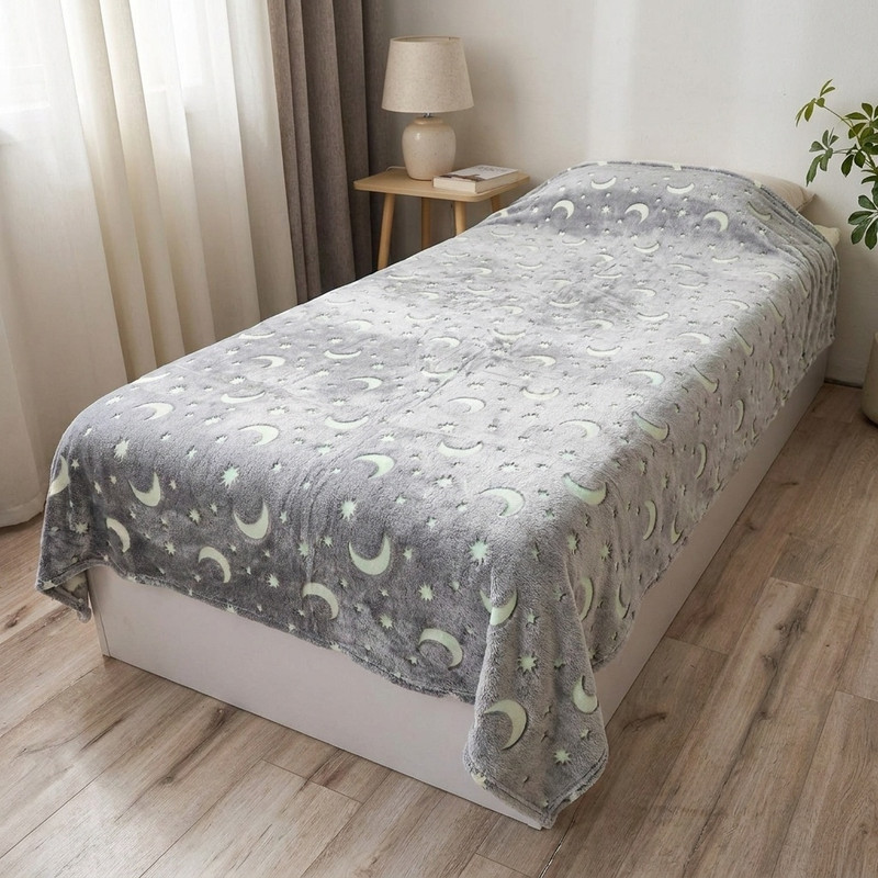 پتو مسافرتی 1 نفر ویراگیتا مدل ماه و ستاره سایز 150x200 سانتی‌متر