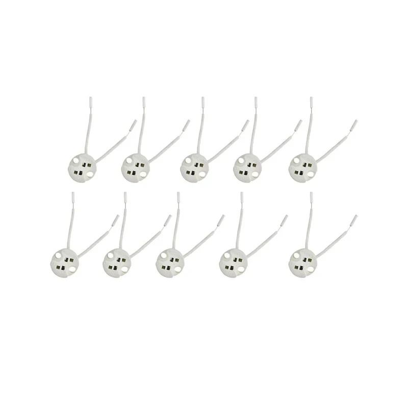 سوکت لامپ هالوژن پایه GU5.3 مدل abs-10cm بسته 10 عددی