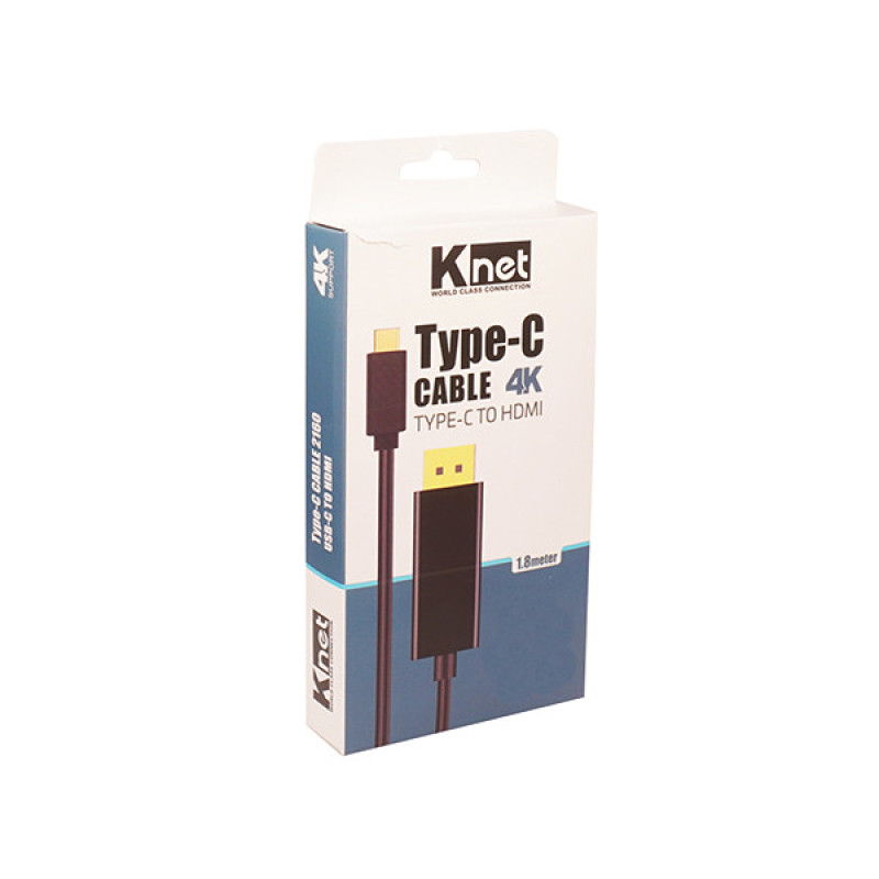 کابل تبدیل USB-C به HDMI کی نت مدل K-CUCMHD18 طول 1.8 متر