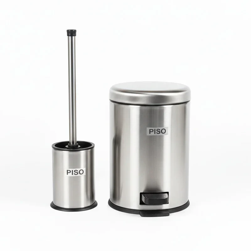 ست سطل زباله و فرچه پیسو مدل P-3-ltr گنجایش 3 لیتر