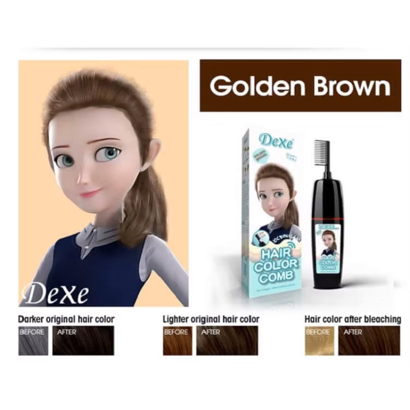 فوم رنگ مو موقت دکسی مدل Comb حجم 200 میلی لیتر رنگ قهوه ای