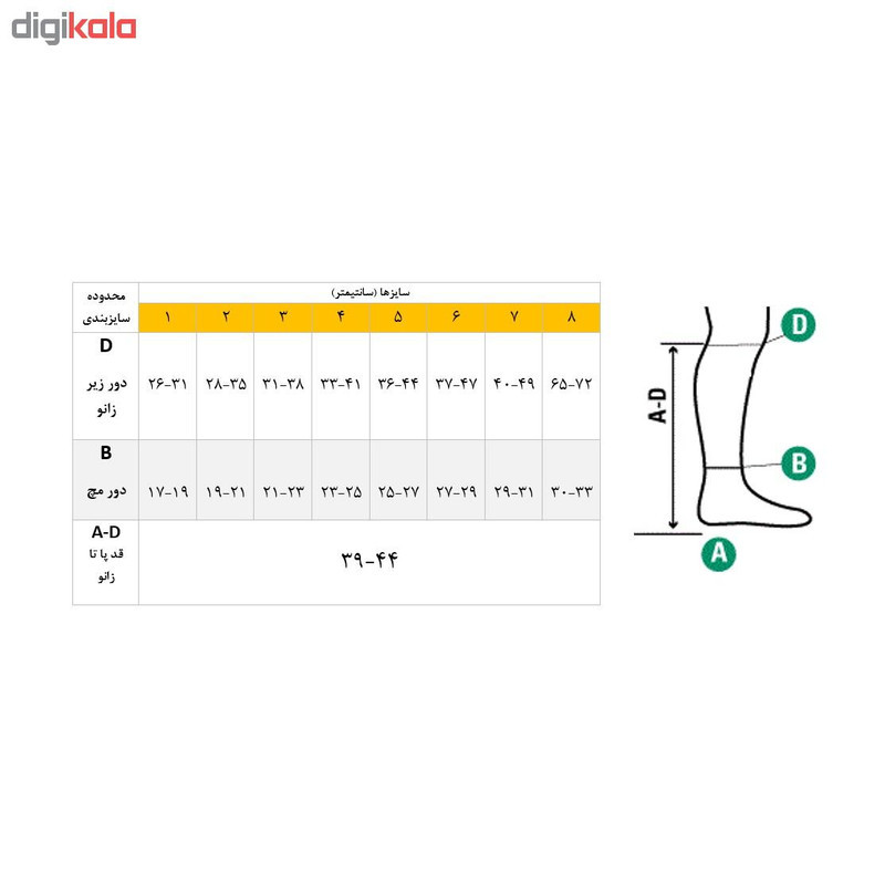 جوراب واریس رایت آرین فارمد مدل AD-Normal کلاس 1