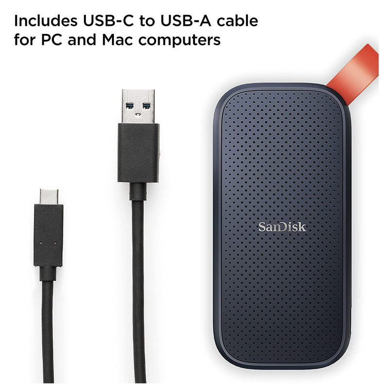 اس اس دی اکسترنال سن دیسک مدل PORTABLE E30 ظرفیت 2 ترابایت رابط USB 3.2 Gen2