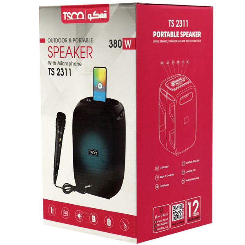 اسپیکر بلوتوثی تسکو مدل TS 2311