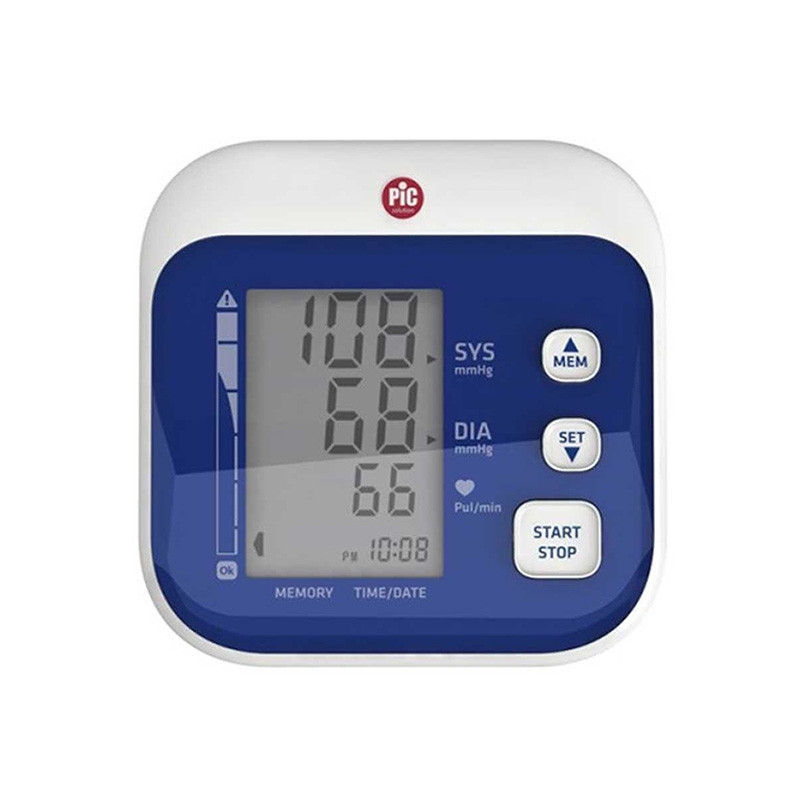 فشارسنج بازویی دیجیتال پیک سلوشن مدل easyRAPID با تکنولوژی RAPID TECH، اندازه‌گیری سریع و دقیق فشار خون و ضربان قلب، نمایش میانگین 3 اندازه‌گیری آخر، تشخیص آریتمی، حافظه 60-31 رکورد، منبع تغذیه برق و باتری و کاف مناسب بازو 22 تا 42 سانتی‌متر