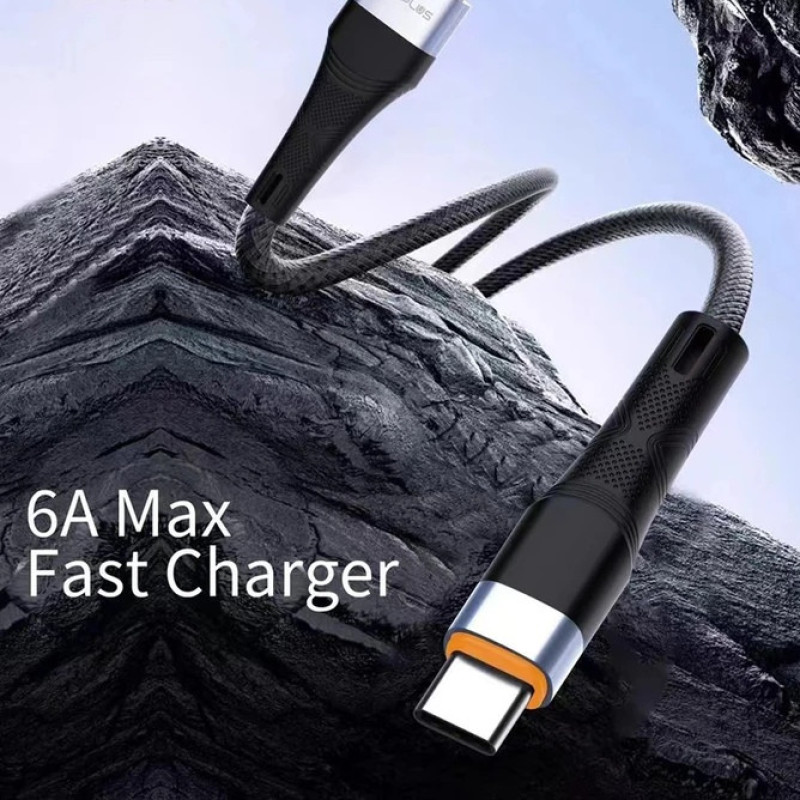 کابل تبدیل USB به USB-C لول مدل Fast Charge 6A MAX طول 1متر