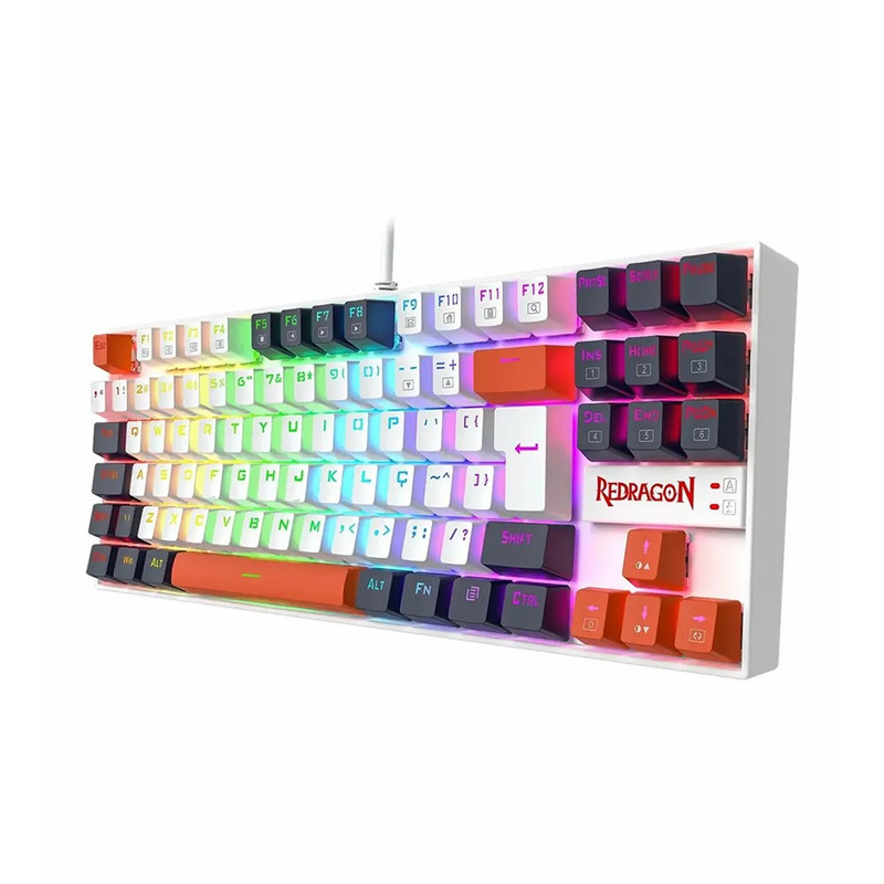 کیبورد گیمینگ ردراگون مدل K552 Kumara، سوییچ مکانیکال قرمز، Tenkeyless، نورپردازی RGB، قابلیت Anti-Ghosting
