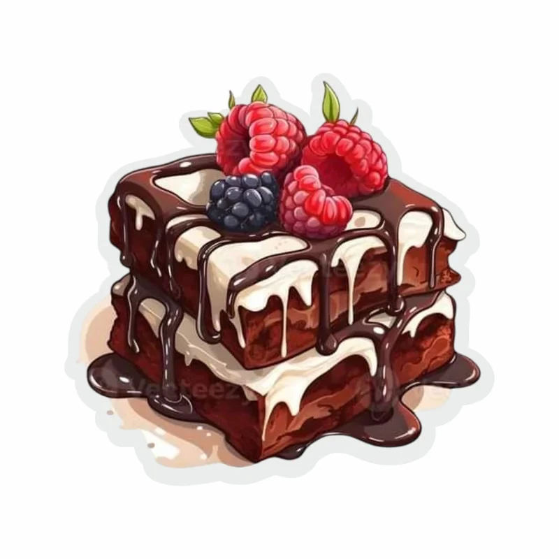 مگنت مدل یخچالی طرح کیک تمشکی