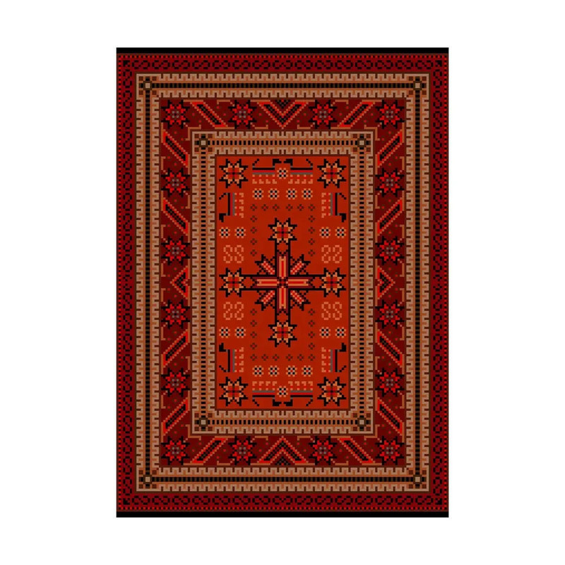 نمد فرش مدل سنتی کد M150100-CR0181