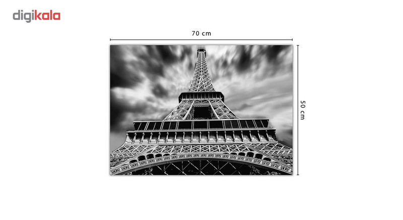 تابلو شاسی ونسونی طرح Up Close Eiffel سایز 50x70 سانتی متر