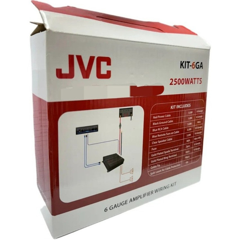 سیم پک کامل 6 گیج جی وی سی مدل KIT-6GA 2500W