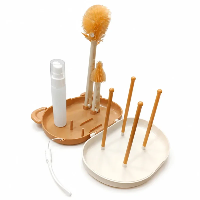 برس شیشه شوی مدل BRUSH SET طرح خرسی مجموعه 7 عددی