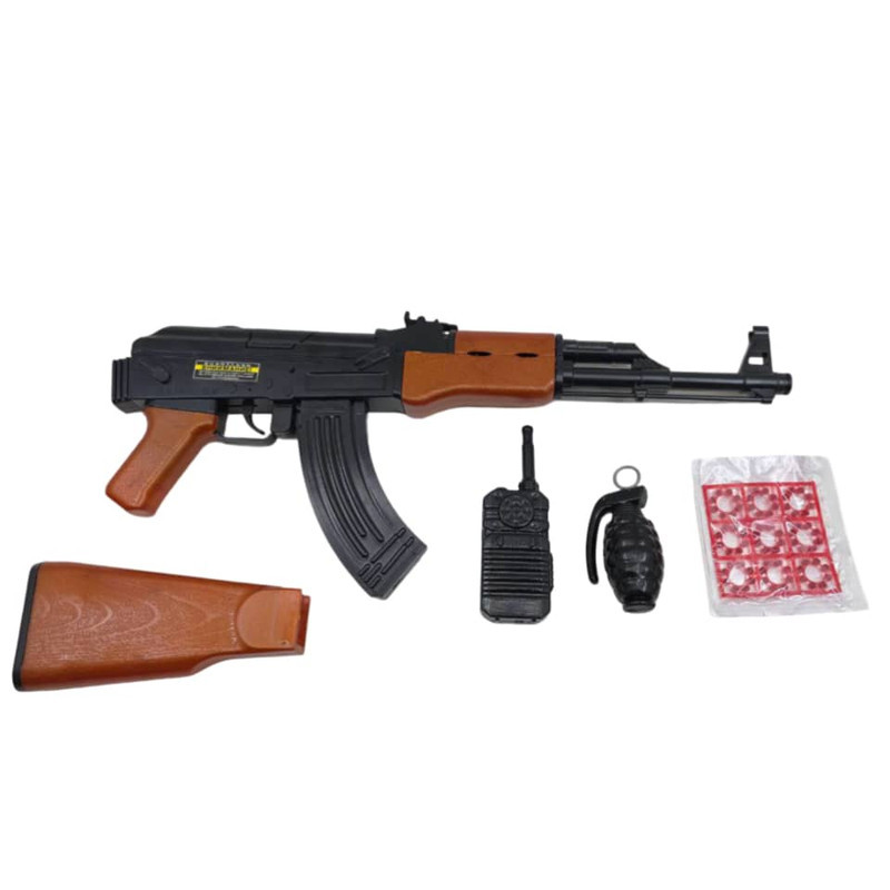 ست تفنگ بازی ناب سل مدل کماندو آر پی جی کلاشینکف کلت RPG AK-47 COLT
