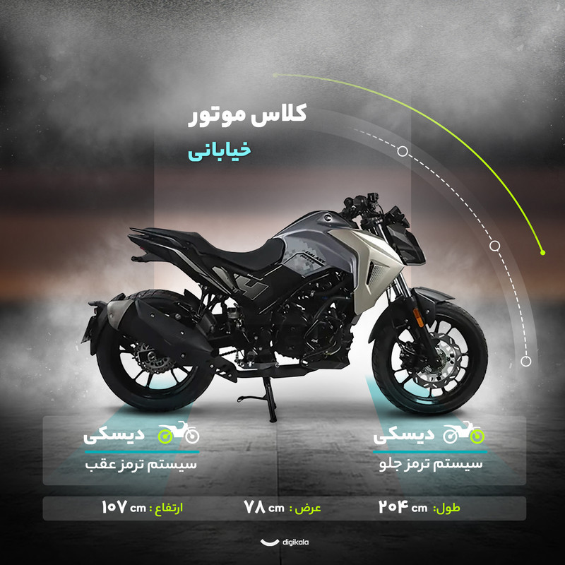 موتور سیکلت نیرو موتور مدل گلکسی NA250 سی سی سال 1403