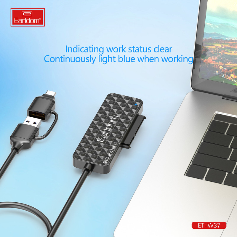 مبدل USB  USB-C به SATA  هاب USB3 ارلدام مدل W37