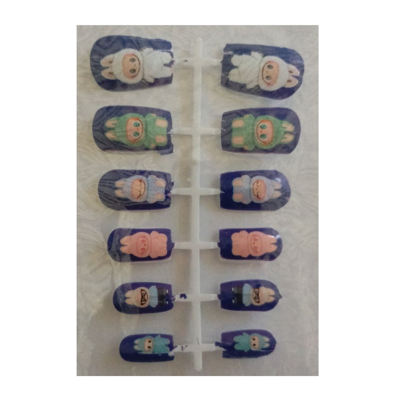 ناخن مصنوعی دست کودک مدل P1 بسته 12 عددی