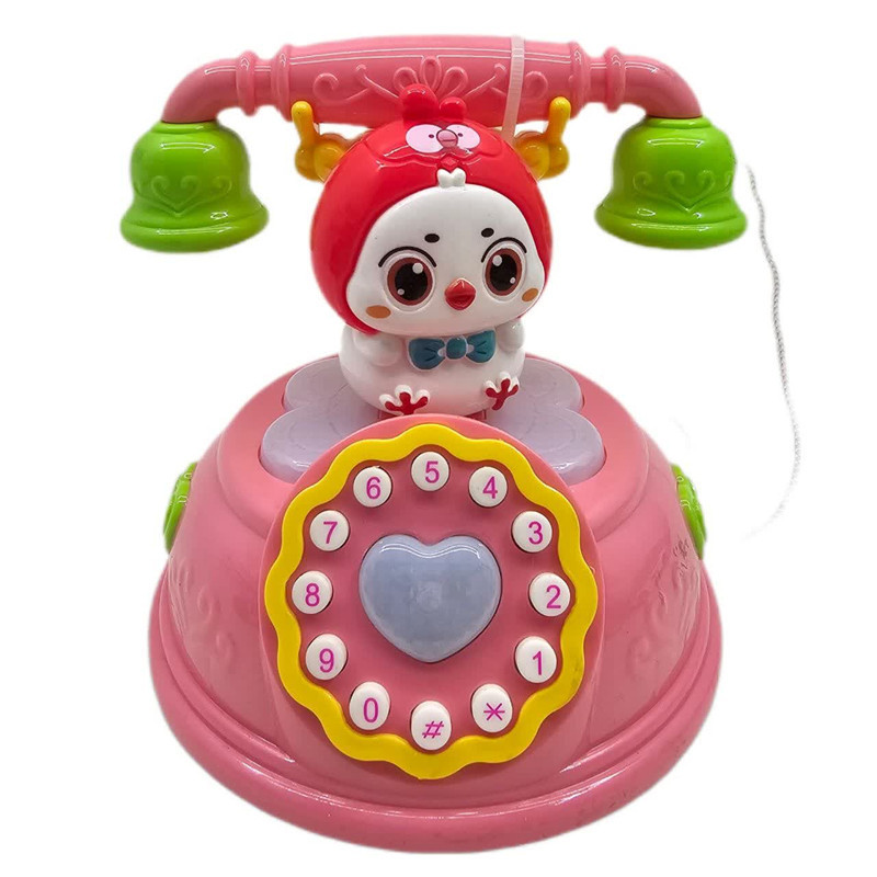 اسباب بازی ناب سل مدل تلفن جوجه بامزه موزیکال چراغدار کد Funny chicken musical phone with lights