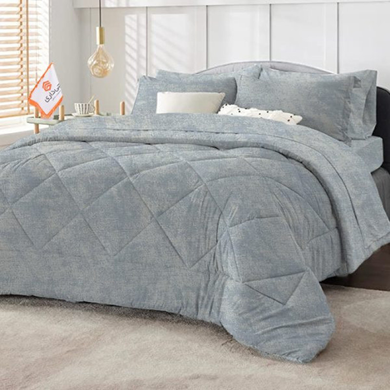 لحاف چیداری مدل پتینه یک نفره سایز 160x220 سانتی متر