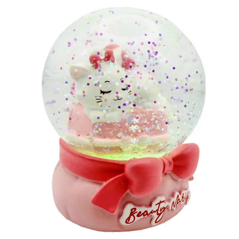 گوی چراغ‌دار مدل BEAUTY MARIE طرح گربه اشرافی کد D7134