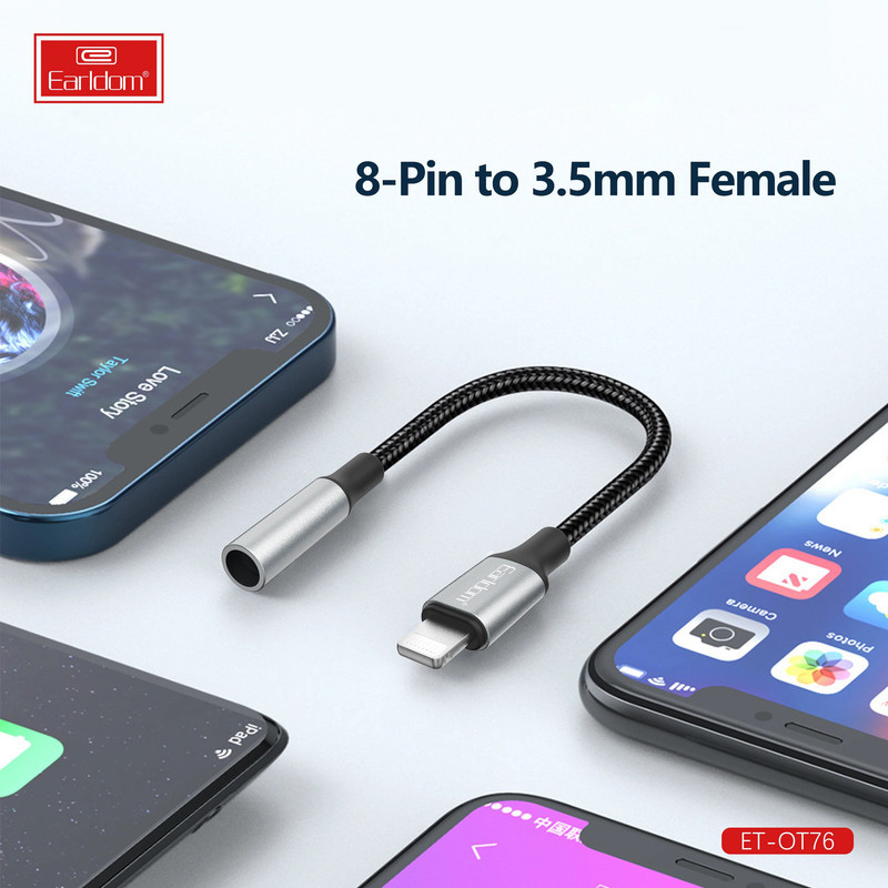مبدل USB-C به جک 3.5 میلی متری ارلدام مدل ET-OT77