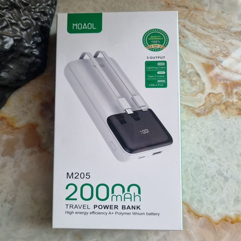 پاوربانک مائول مدل M205 -22.5W ظرفیت 20000 میلی آمپر ساعت